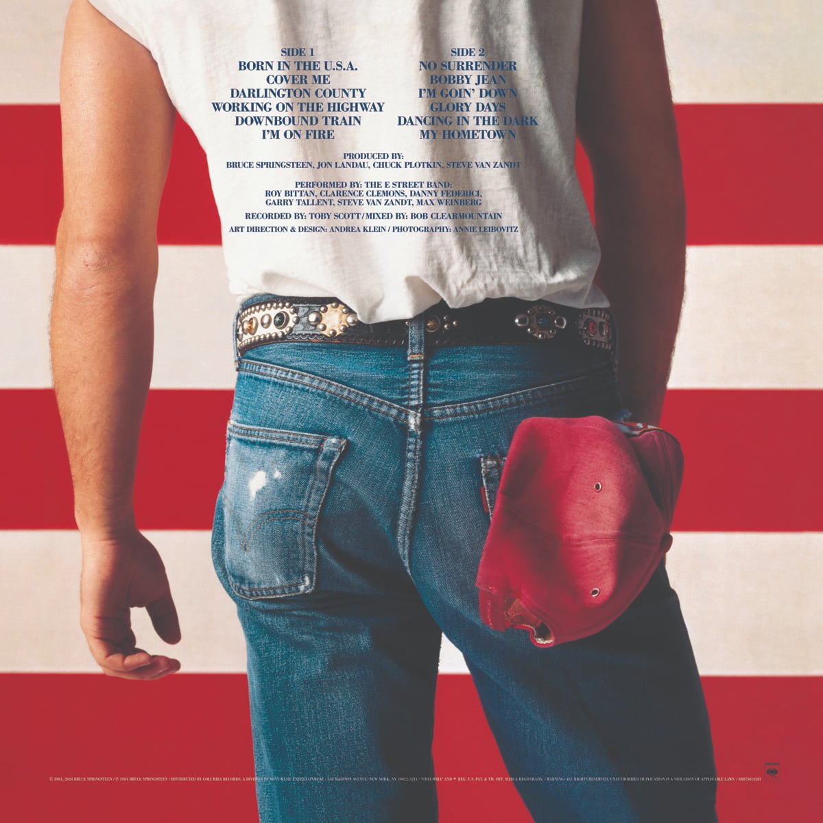 Bruce Springsteen Born in the U.S.A. back cover