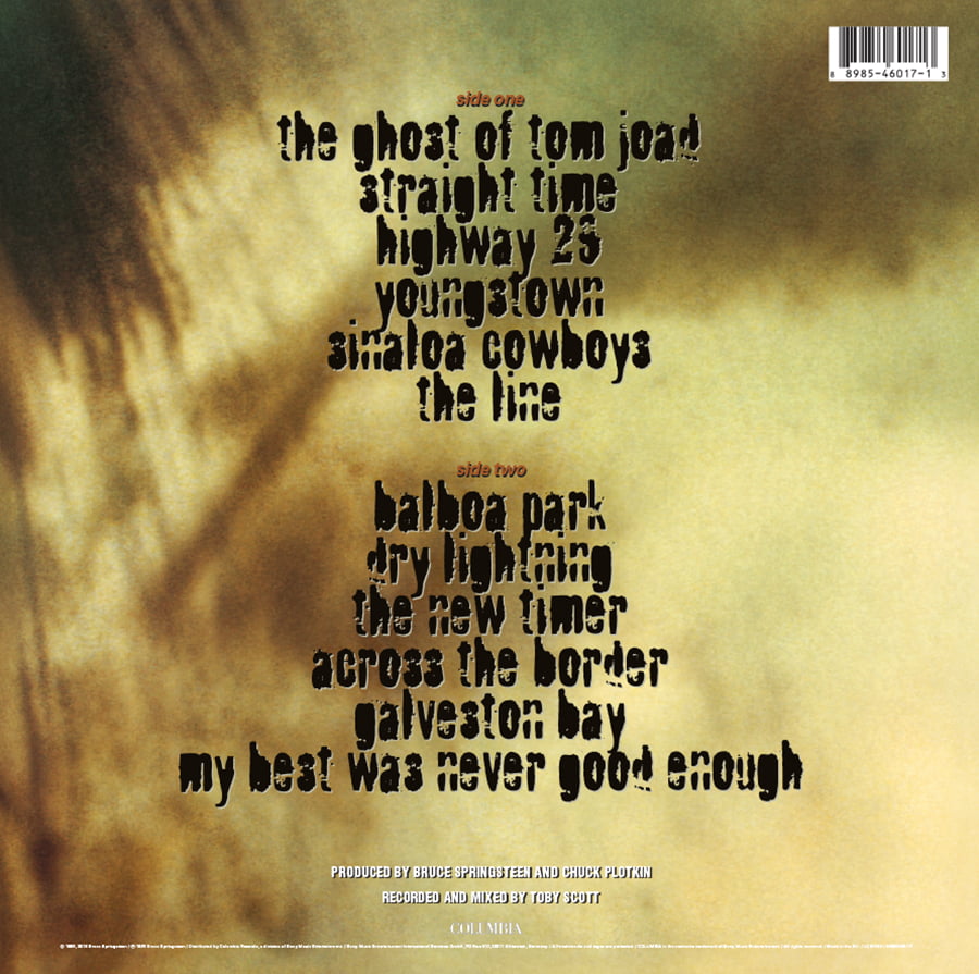 Bruce Springsteen The Ghost of Tom Joad back cover