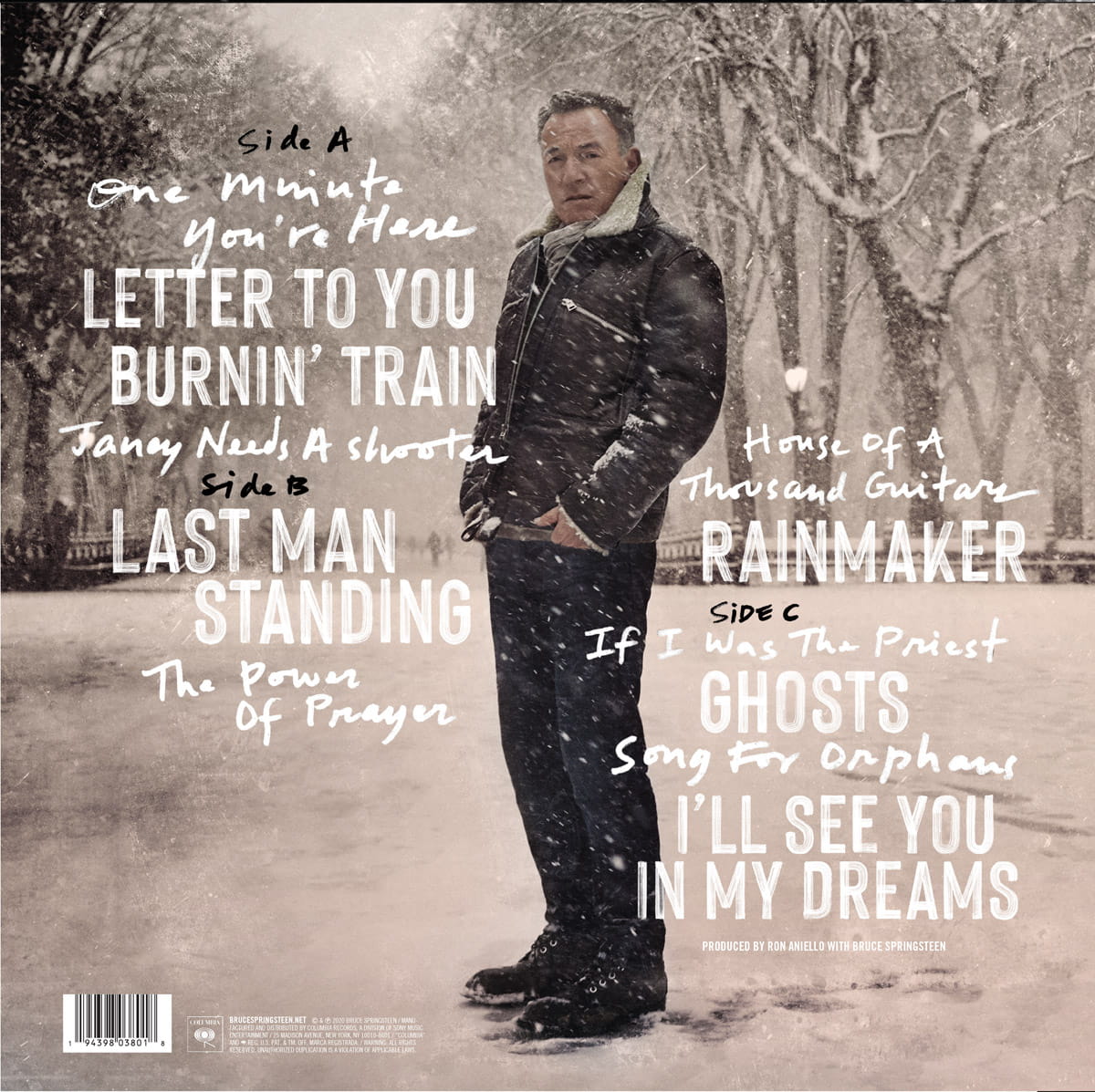 Bruce Springsteen Letter To You album back cover