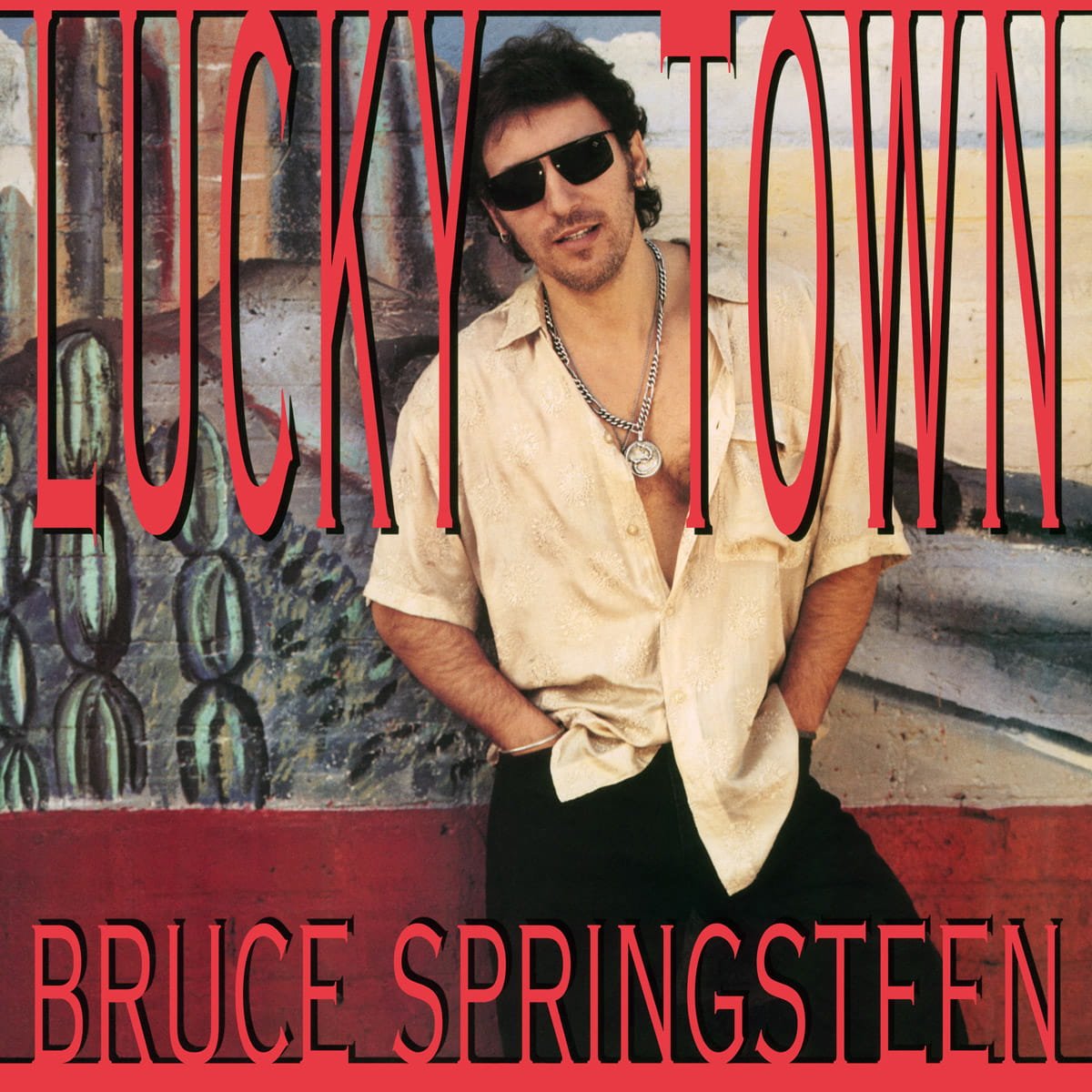 幸运澳洲十168开奖官方开奖查询网 BRUCE Springsteen Lucky Town front cover